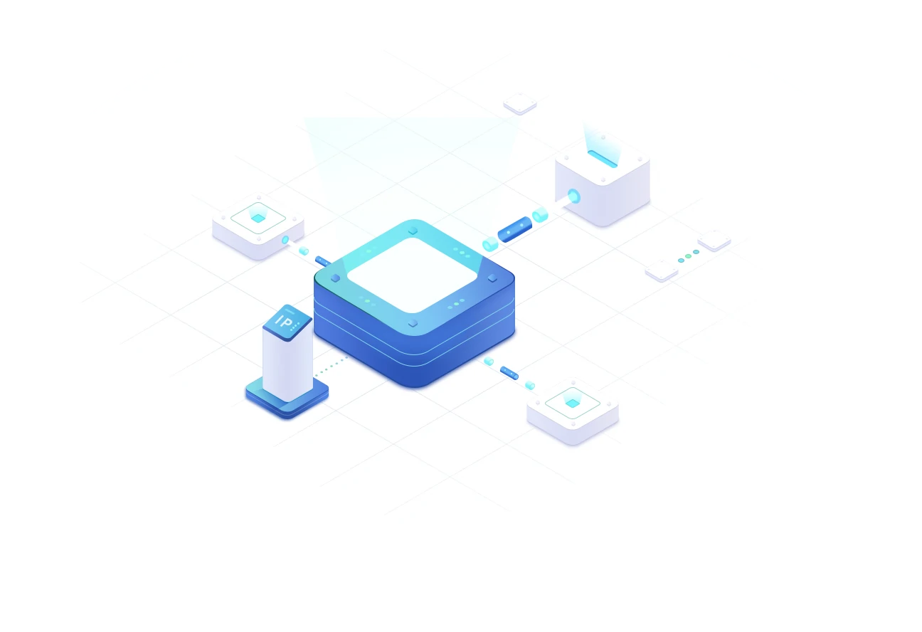 Server isometric. Residential proxy